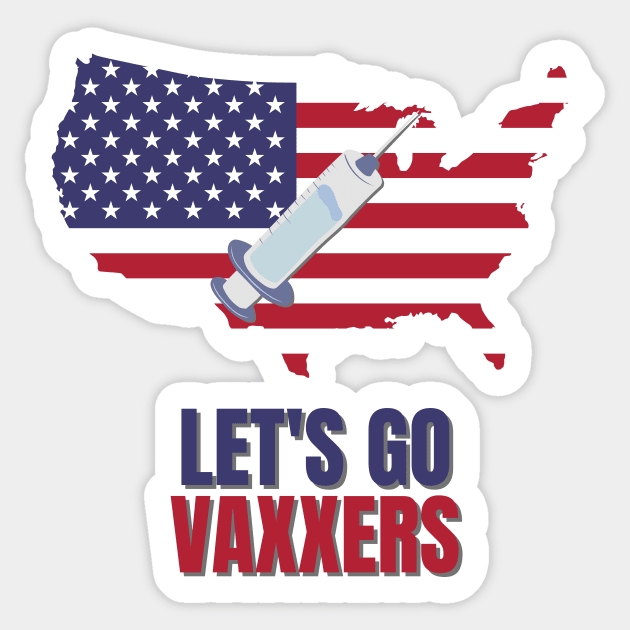 Let's Go Vaxxers USA Pro-Vaxx Political Design Sticker by nathalieaynie